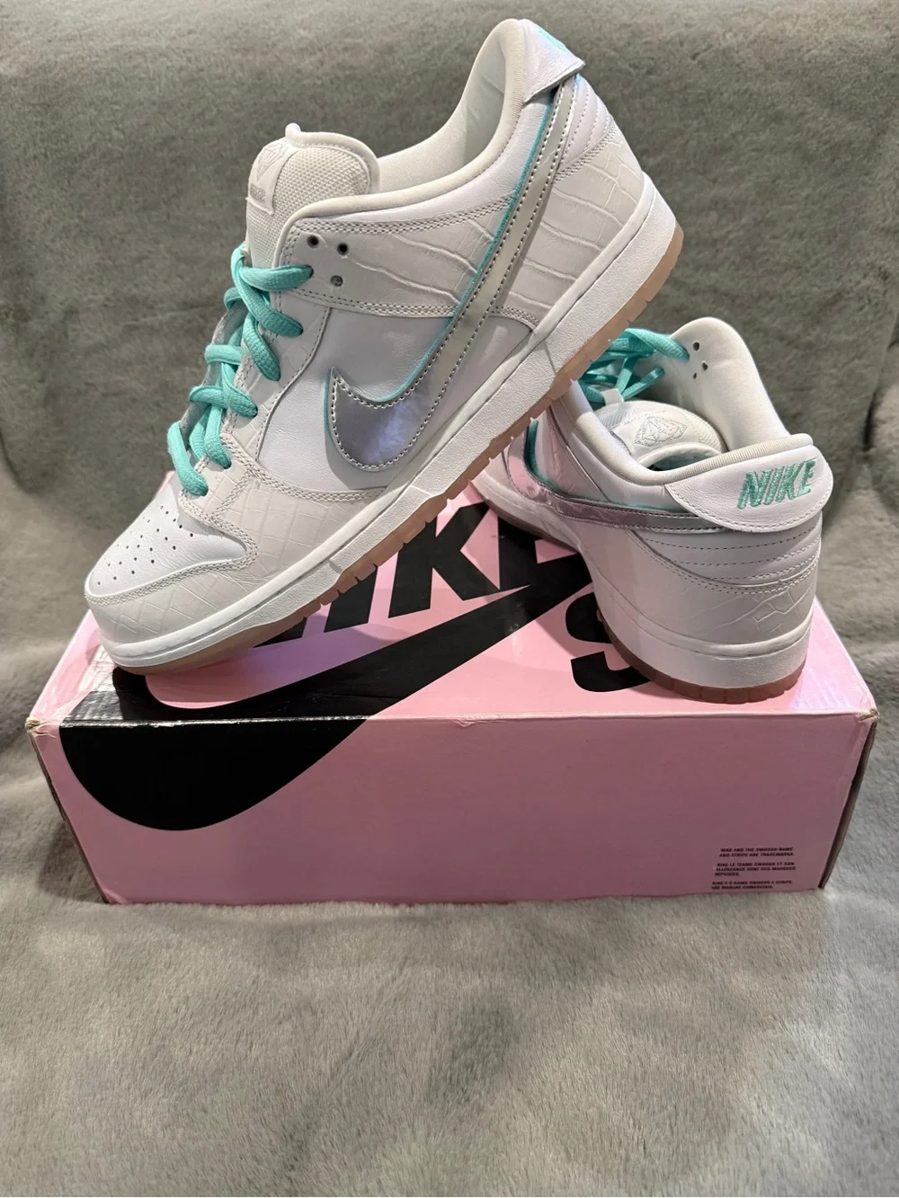 Nike SB Dunk Low Diamond Supply Co White Diamond Size 13M BV1310-100 DS OG ALL